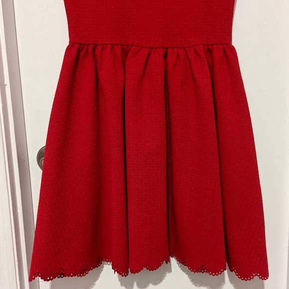 ADORABLE A-Line Red Scalloped Dress - Picture 3 of 6